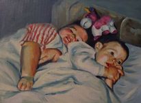 ,,Siostry" obraz olejny