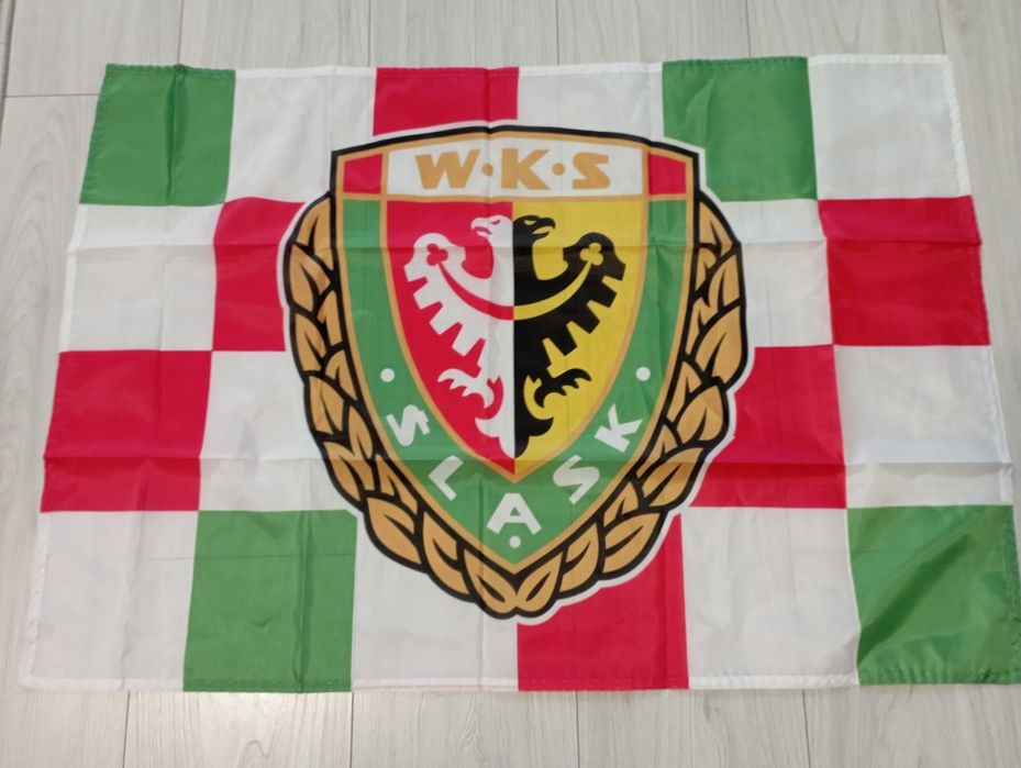 Flaga WKS Śląsk Wrocław 90x60 nowa