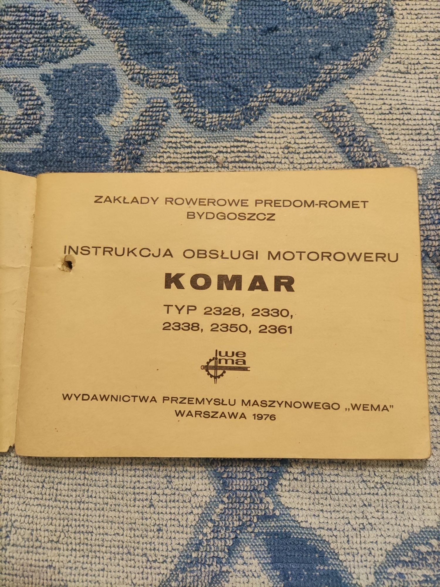 Instrukcja obsługi motoroweru Komar Typ 2328, 2338 i inne.