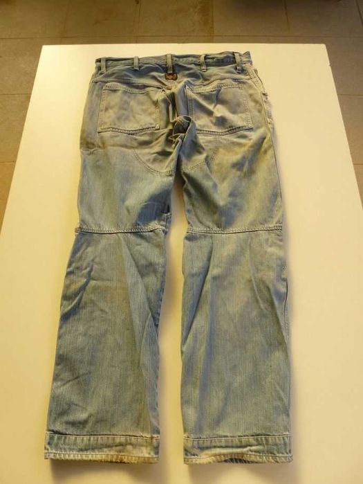 G-Star Jeans Elwood Raw Denim, blue destroyed, 33/34.