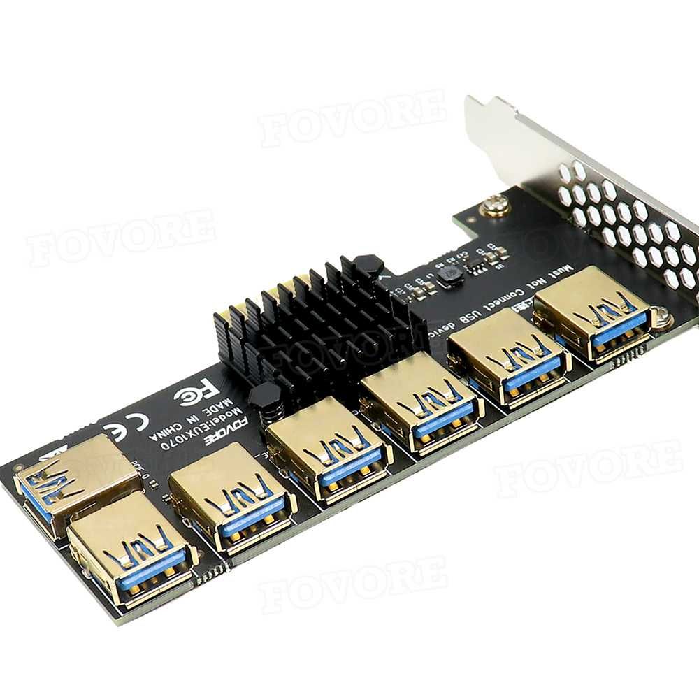 Multiplicador/Extensor Riser Pcie 1 a 7 Pci Express x16 USB