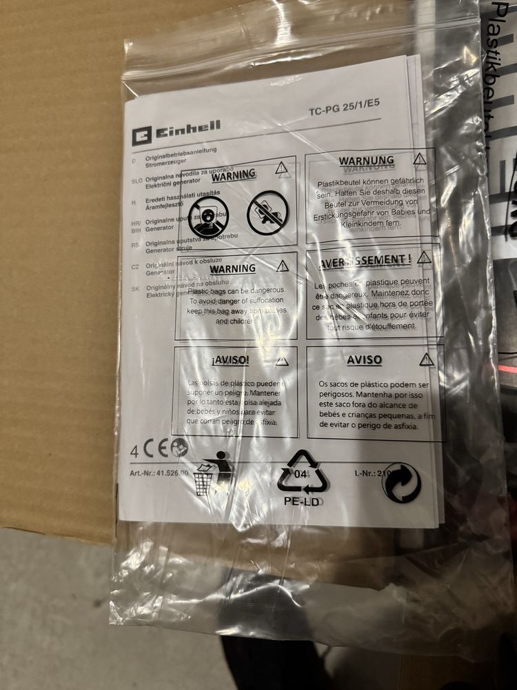 Бензиновий генератор Einhell TC-PG 25/1/E5