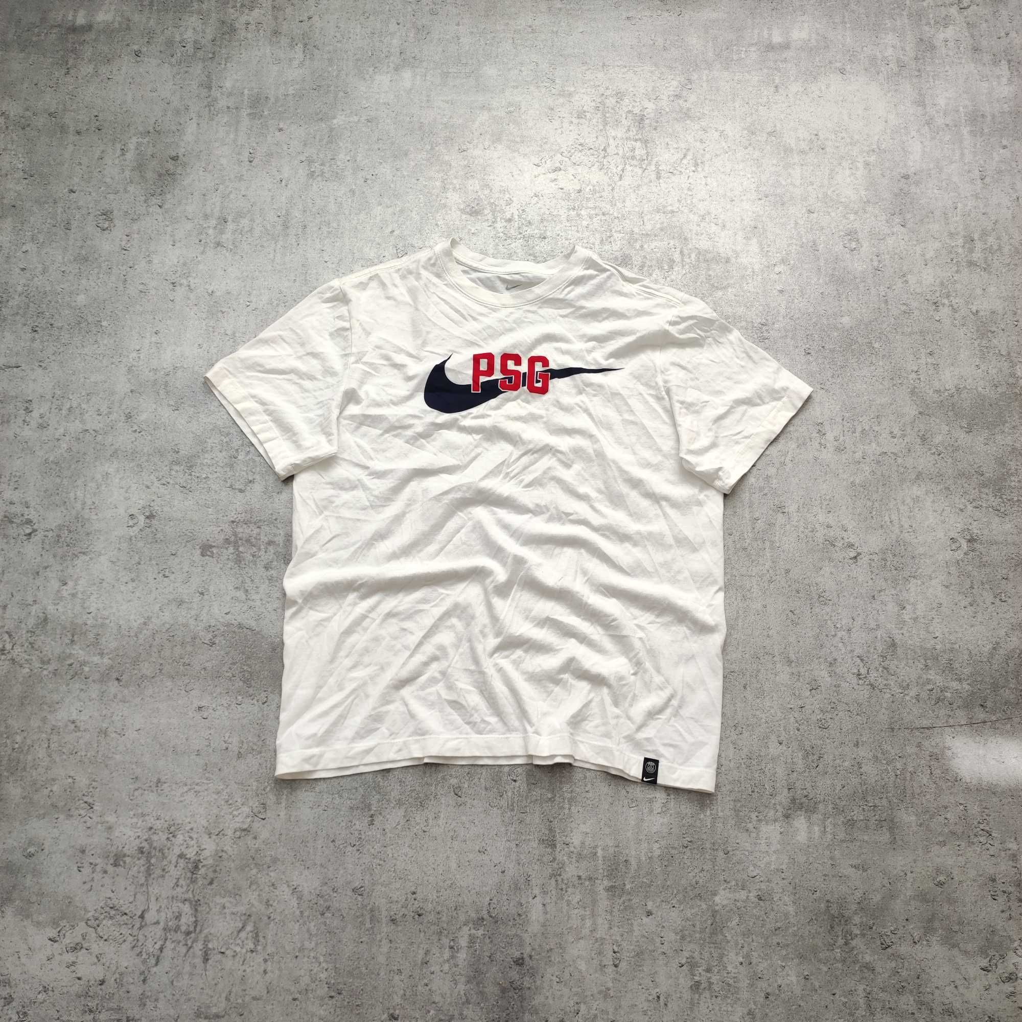 MĘSKA Koszulka Bawełna Nike PSG Piłka Nożna Paris Saint Germain Logo