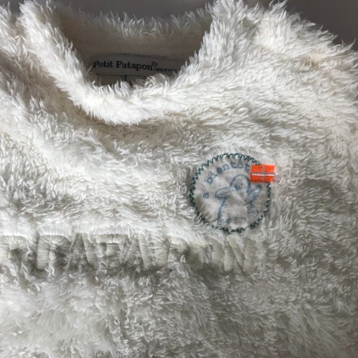 camisola polar branca muito quentinha 9-12 meses