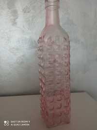 Butelka wazonik różowy