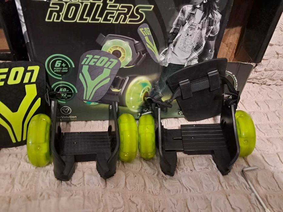 Ролики на пятку Neon Street Roller, рожеві та зелені