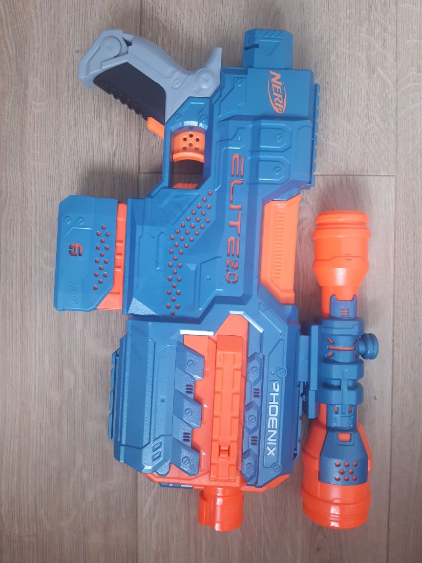 Pistolet NERF ELITE 2.0 PHOENIX CS-6 automat + celownik