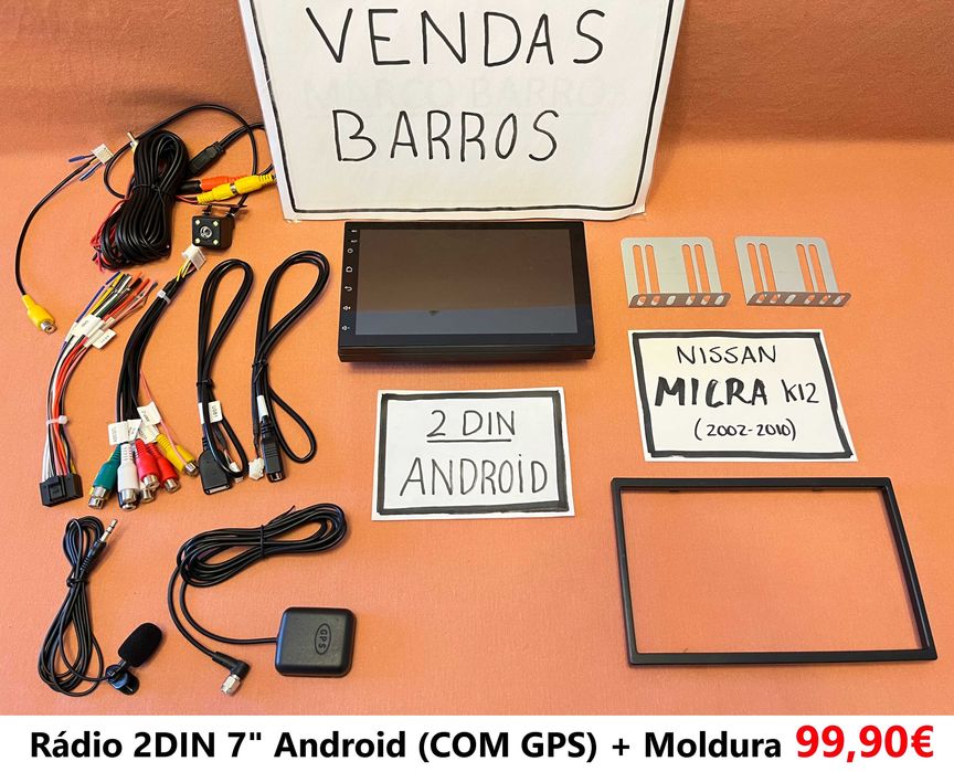 (NOVO) Rádio 2DIN • NISSAN Micra • K12 K13 • Android GPS [4+32GB]