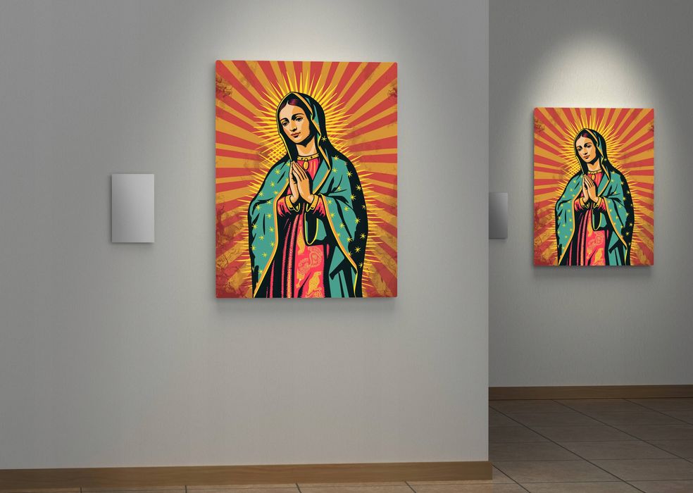 Obraz na płótnie Ikona Matki Boskiej Maryi 45x60 cm do wnętrz