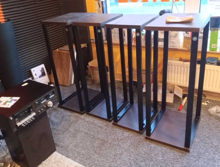 STANDY podstawy pod kolumny stojaki premium VolumePlus drewno buk+stal