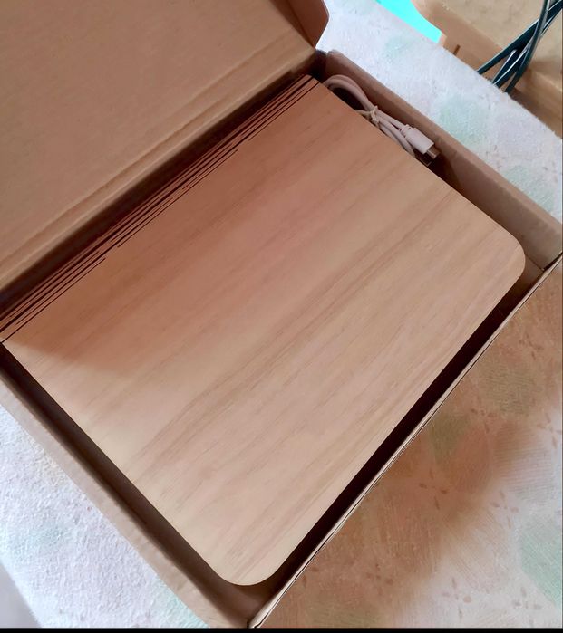 Lampka LED - ksiażka, duża, USB, drewno, ciepłe i zimne swiatło, NOWA