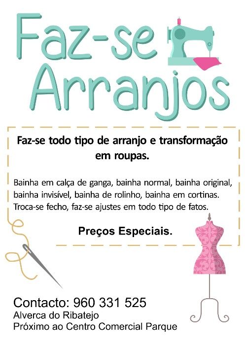 Faz-se Arranjos | Todo tipo de transformação em roupas