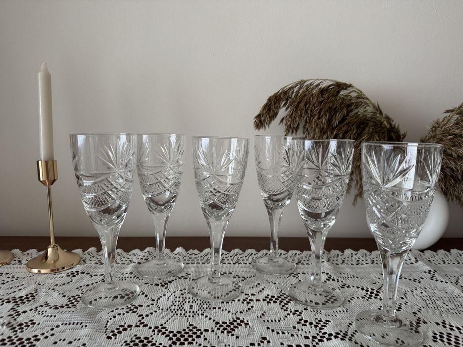 Великі криштальні бокали келихи 6 шт