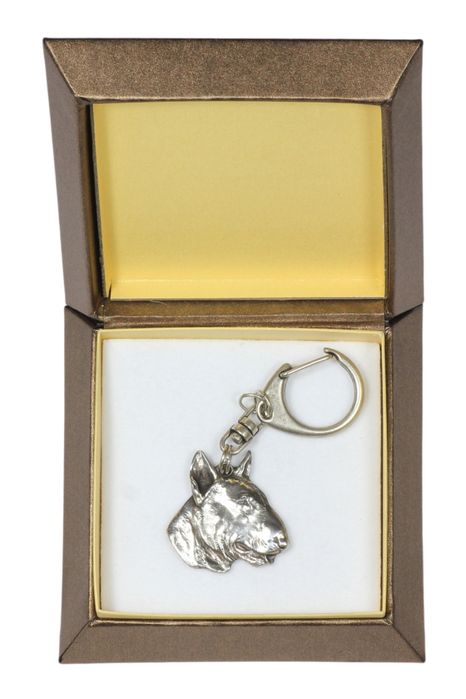Bulterier brelok w pudełku Art-Dog