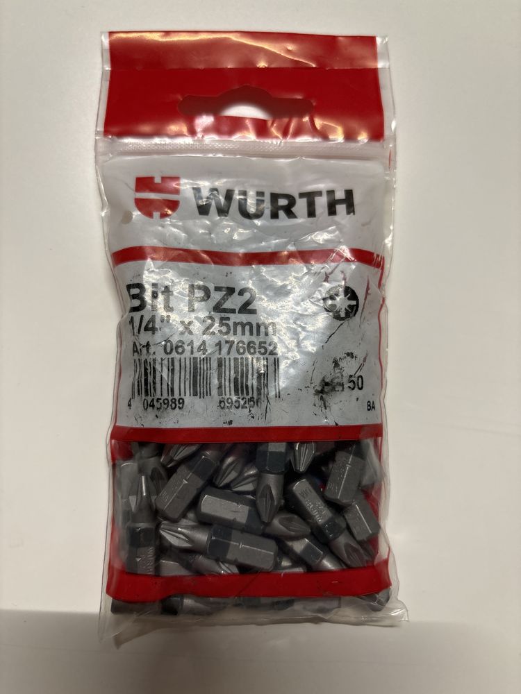 Bity PZ2 1/4 x 25mm Wurth (grot)