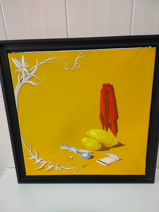 Quadro a óleo s/ tela de Vitor Silva Barros  " O século das luzes"