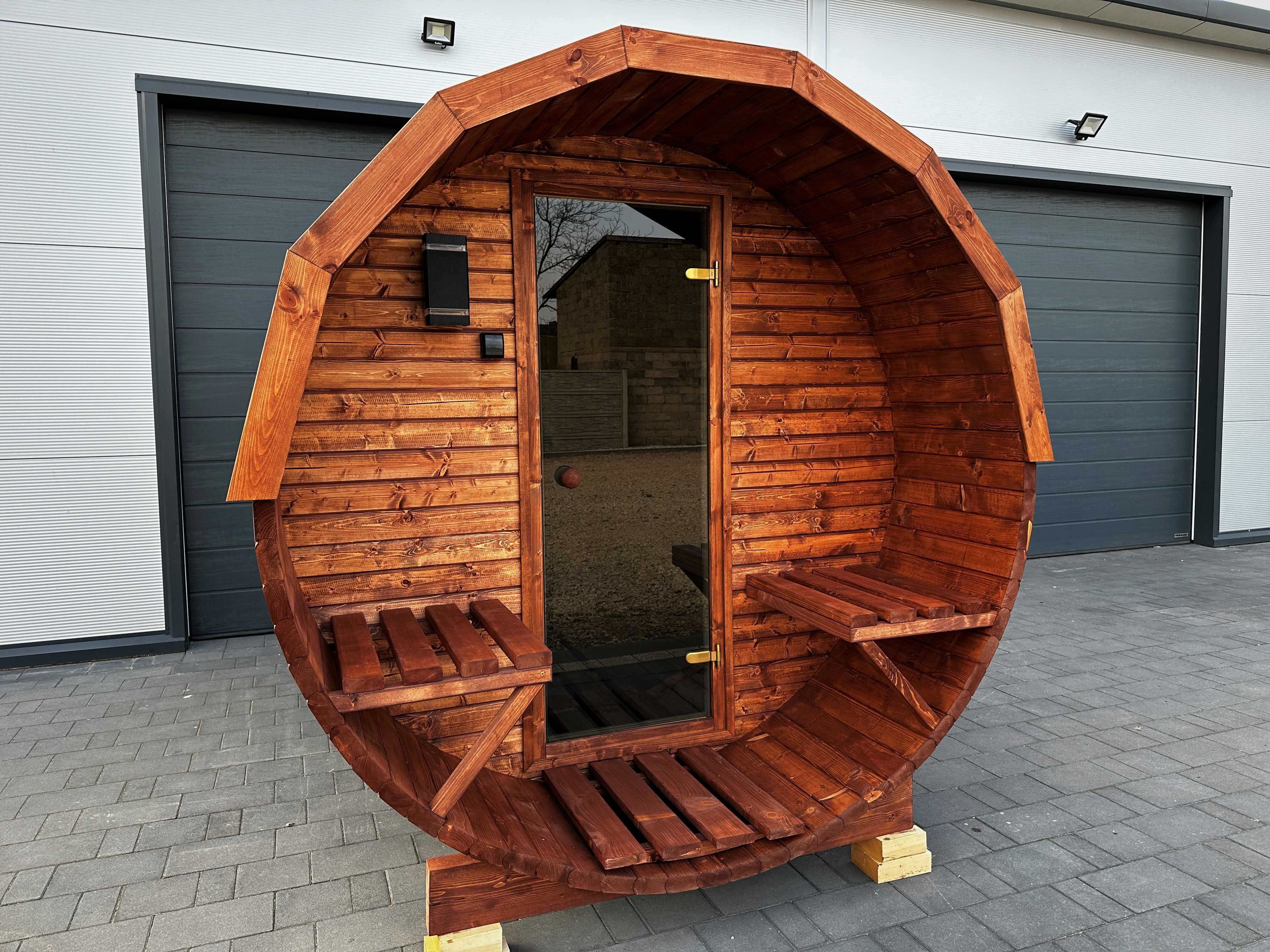Sauna Ogrodowa Beczka - Samodzielny montaż Świerk Skandynawski