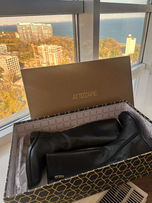 Сапоги жокейские, кожа