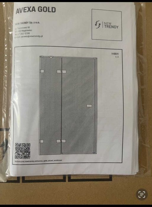Nowa kabina prysznicowa EXK-1725  AVEXA GOLD2