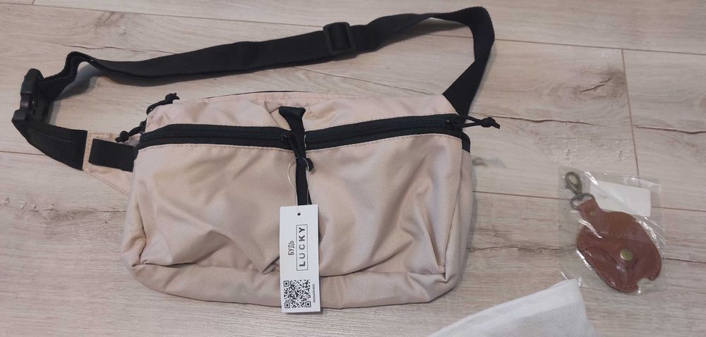 Продаю нову сумку бананку Lucky + новий шкіряний чохол для Airpods