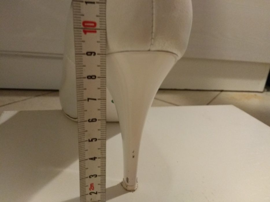 Buty perłowe Monique * buty ślubne białe * platforma * ukryty obcas