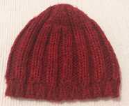 Czapka acryl+moher Diverse bordo