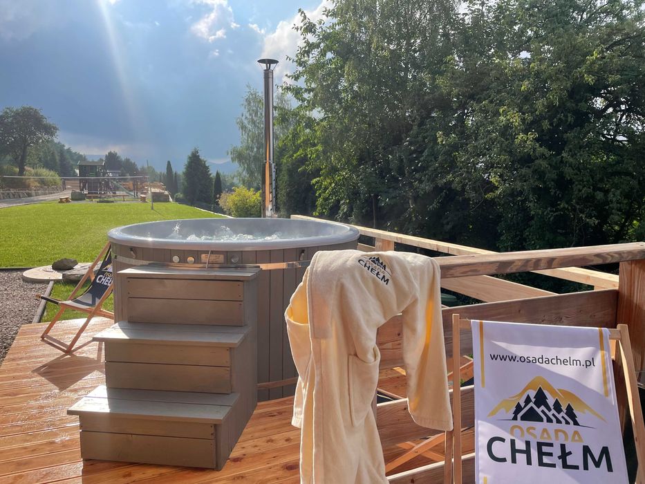 Dom z bali "OSADA CHEŁM" ..JAKUZZI-plac zabaw-góry-widoki