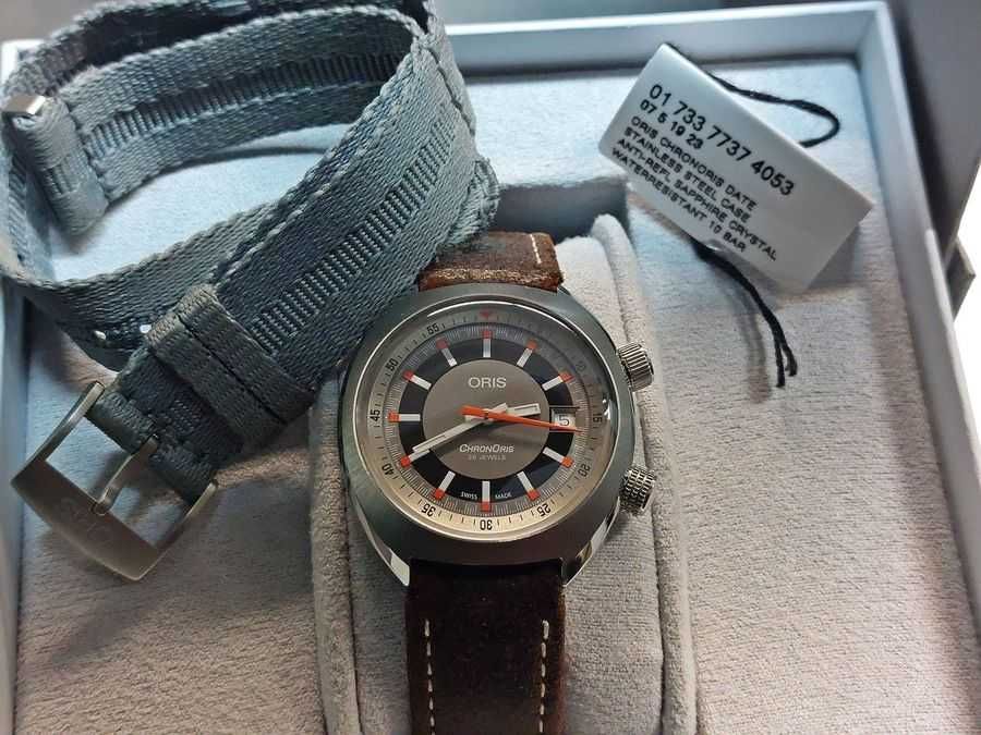 Zegarek męski Oris ChronOris Date 39 mm - ref. 01_733_7737_4053