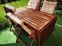 Zestaw ogrodowy applaro stół, 6 krzeseł, 6 foteli, skrzynia, poduszki