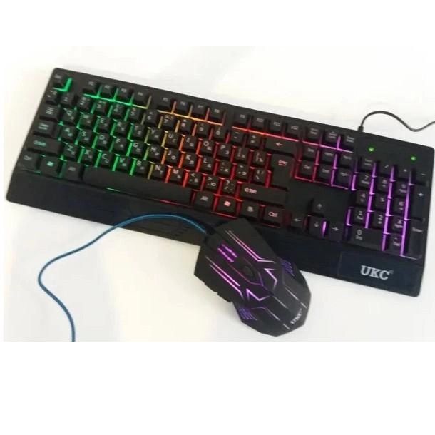 Клавіатура+мишка UKC з LED підсвічуванням від USB M-710, клавіатура іг