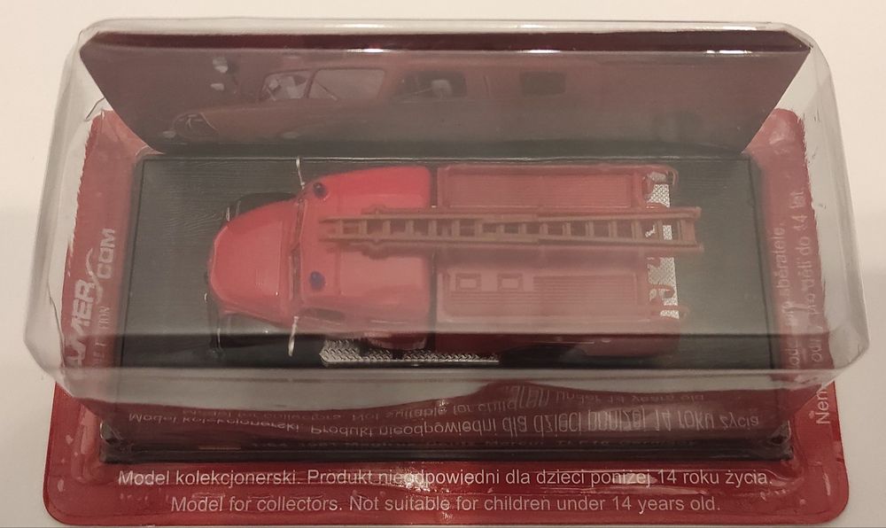 Model w skali 1:64 Magirus-Deutz Mercur TLF16 Germany 1961 (M15)