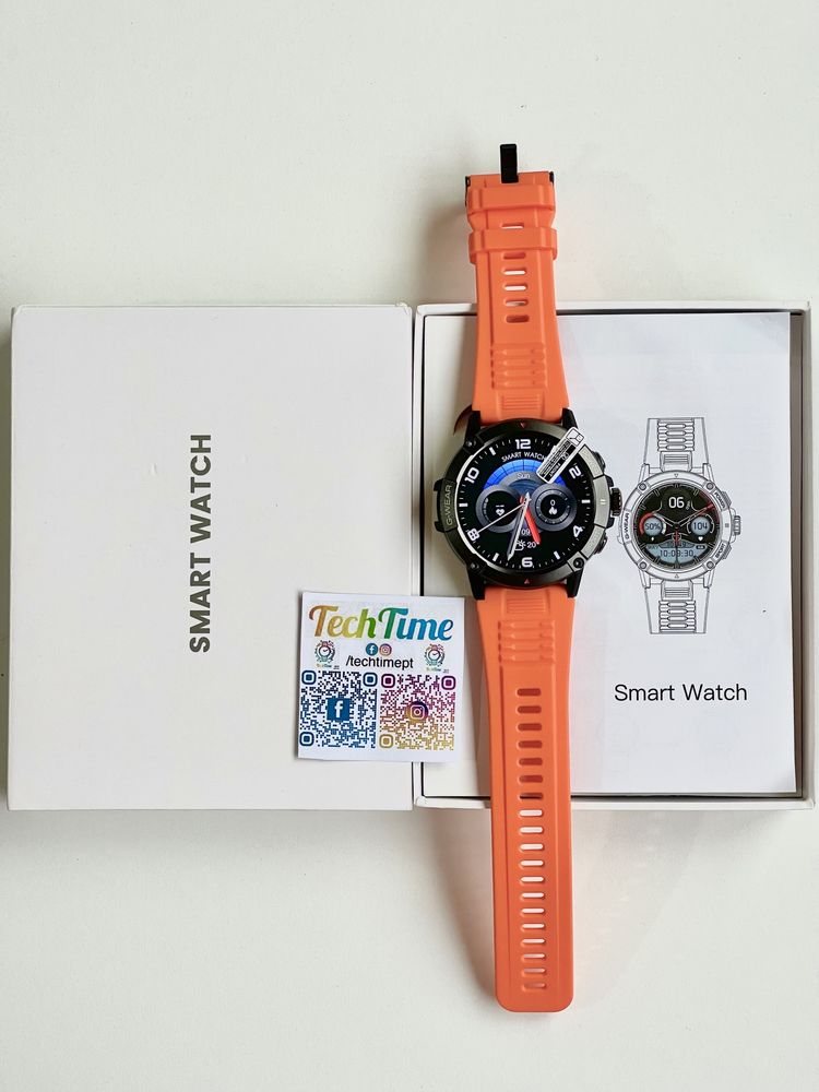 [NOVO] Smartwatch Canmixs NX8 (Preto/Laranja)