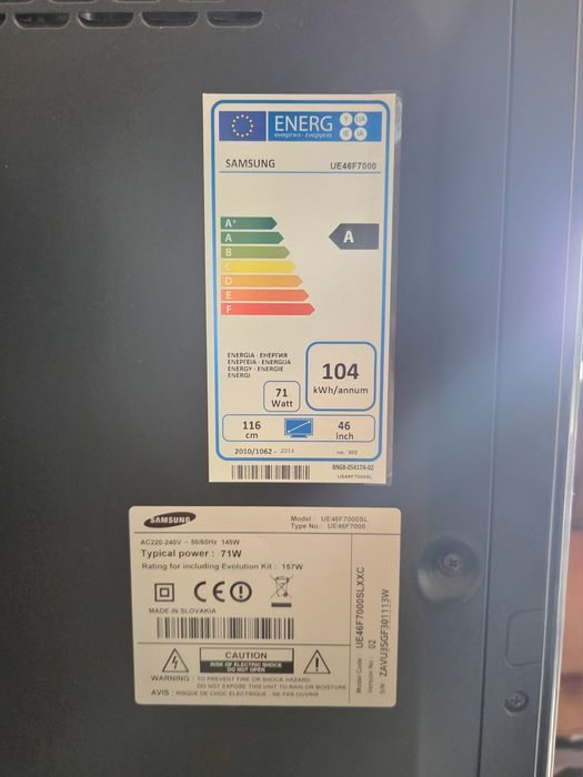 Samsung UE 46F 7000 TV Slim Led 3D FHD Smart