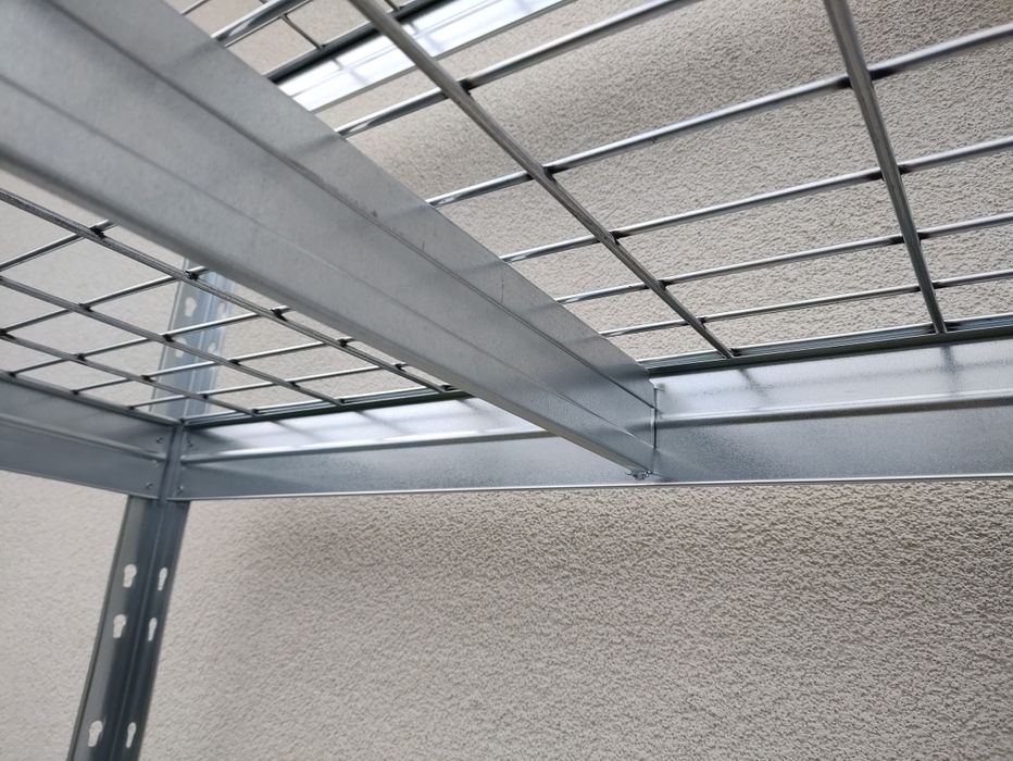 Regał Ażurowy, Metalowy, Warsztatowy 180x90x45 cm 5P/300 kg, Ocynk