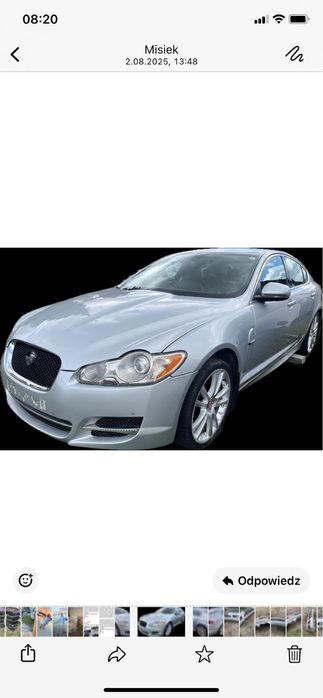 Jaguar XF XFS SPORT X250 Lusterko Lewe Zewnętrzne Srebrne