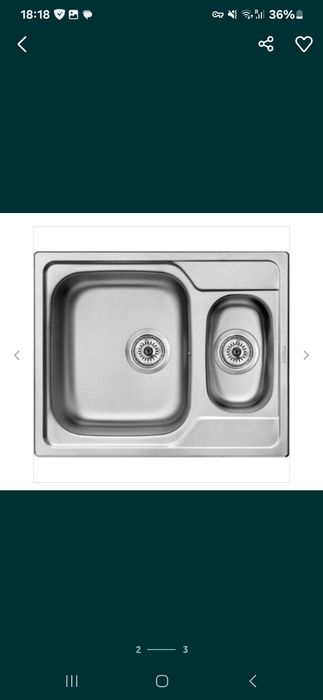 Zlew do kuchni PYRAMIS ATHENA (62x50) 1 1/2B stal