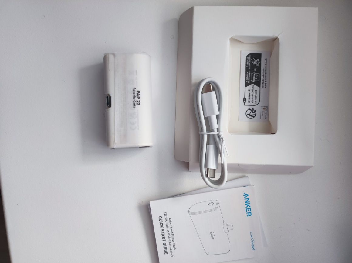 Anker Nano Power Bank USB C 22.5W 5000 mAh В НАЯНОСТІ Білий