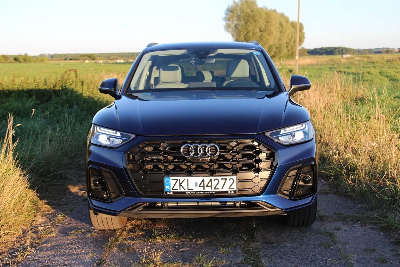 Audi Q5 45TFSi,S-LINE ,Bang Olufsen,Jasne Skóry,BLACK,Virtual,Pełny serwis-ASO