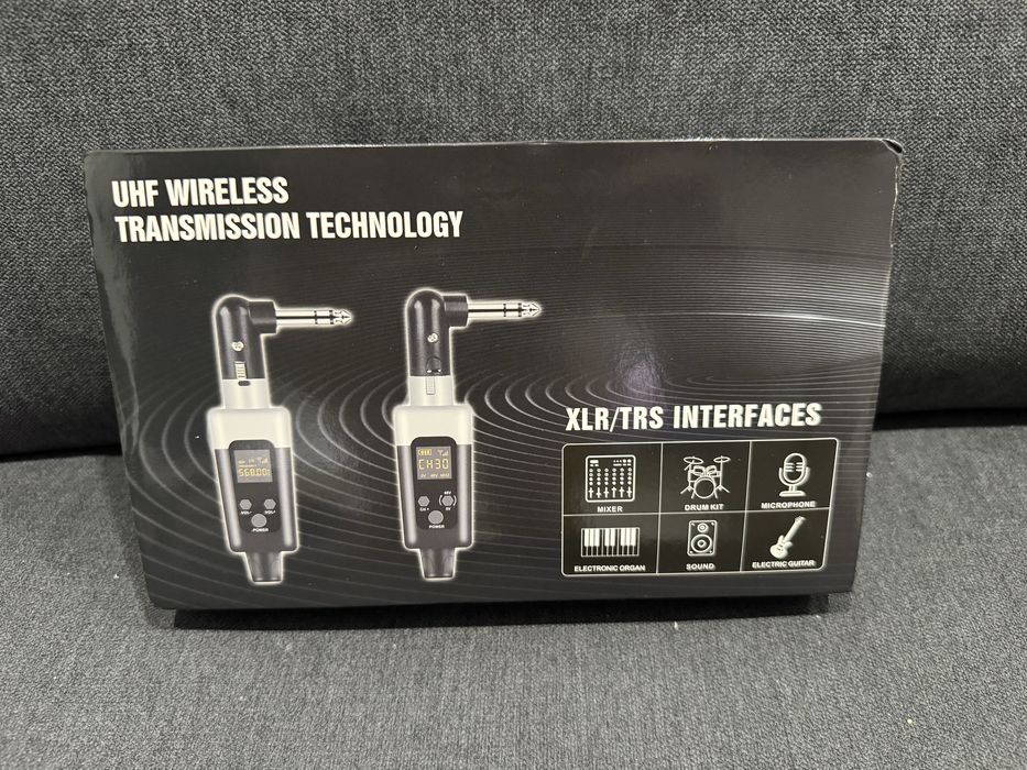 Bezprzewodowy nadajnik i odbiornik mikrofonu XLR 0 V/48 V