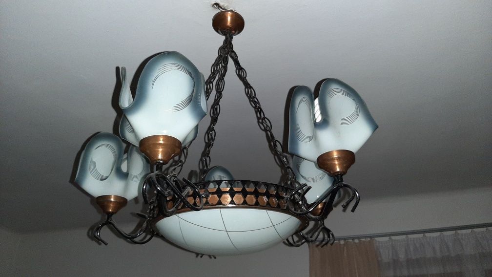 Żyrandol PRL lampa sufitowa