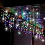 Lampki Choinkowe Sople 100 LED Kolorowe + Flash Iskra 100 lampek