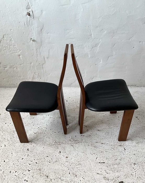 LSS krzesła z lat 70-tych skóra vintage design