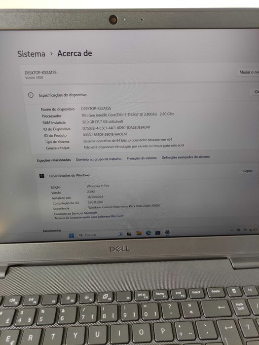 Portátil DELL - Intel i7-1165G7 | 32GB RAM