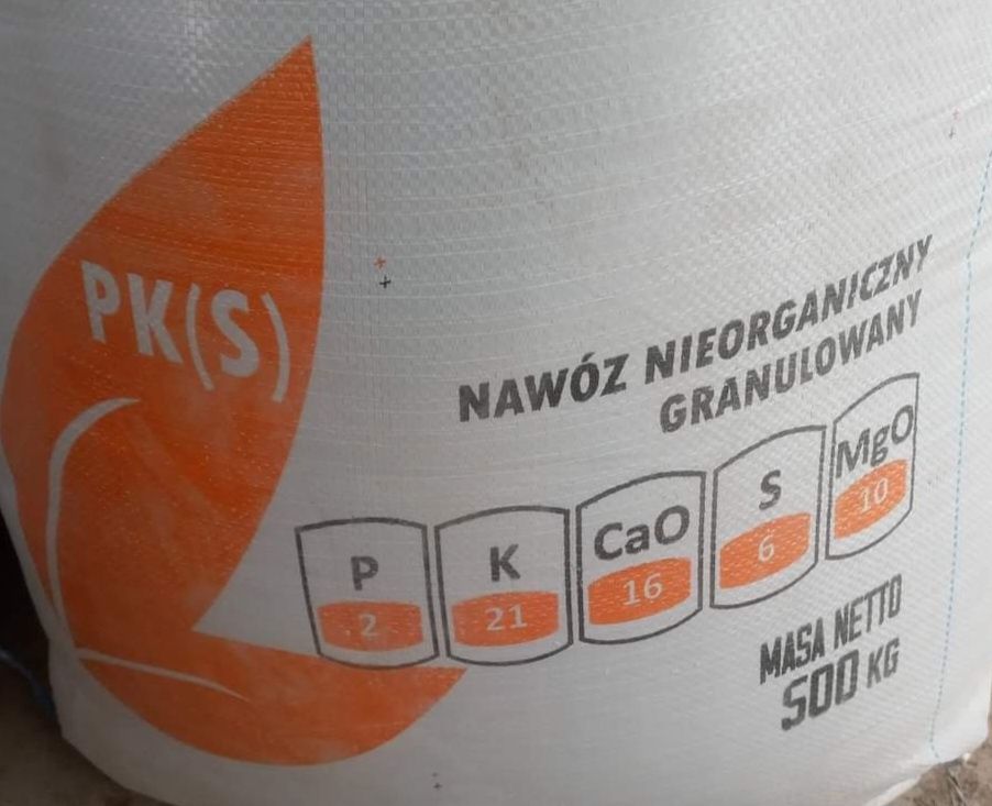 Nawóz fosforowo-potasowy z siarką magnezem,  Npk 8-20-25,  Polifoska 6