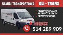 Usługi transportowe ,Przeprowadzki,Przewóz rzeczy. Ubezpieczenie OCP.