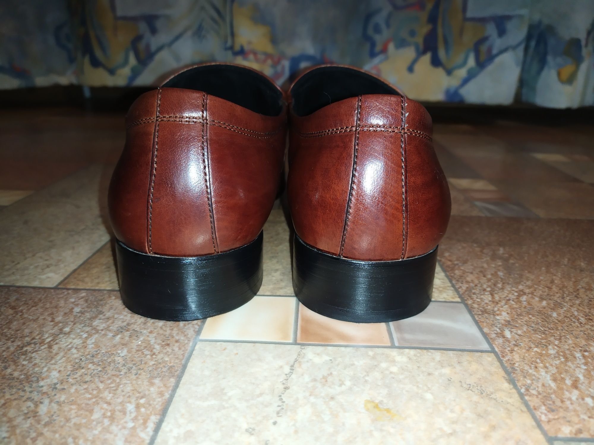 Классические мужские кожаные туфли на торжество  - Tezoro Man - 43