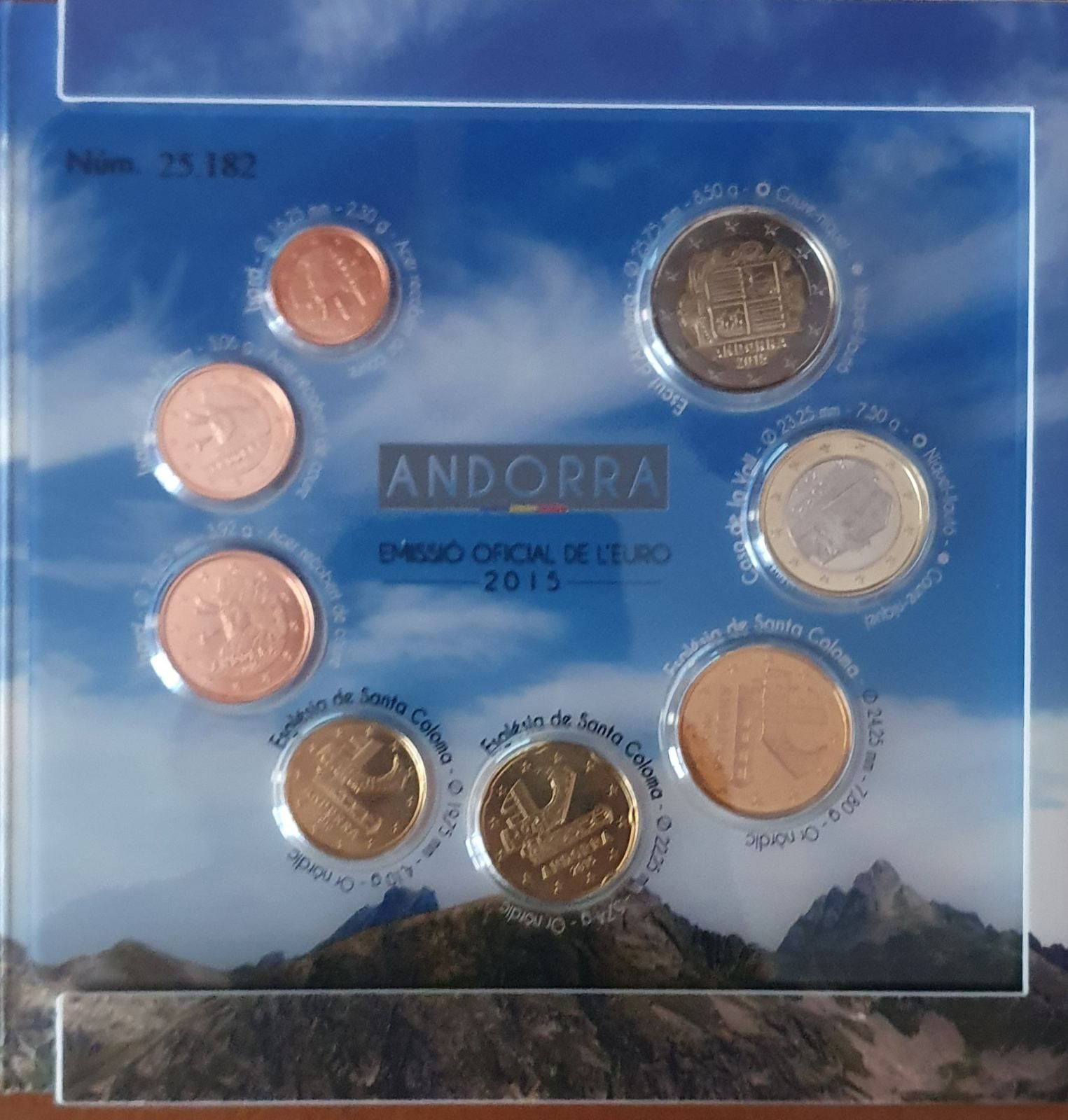 Moedas Série Anual Andorra 2015 BNC