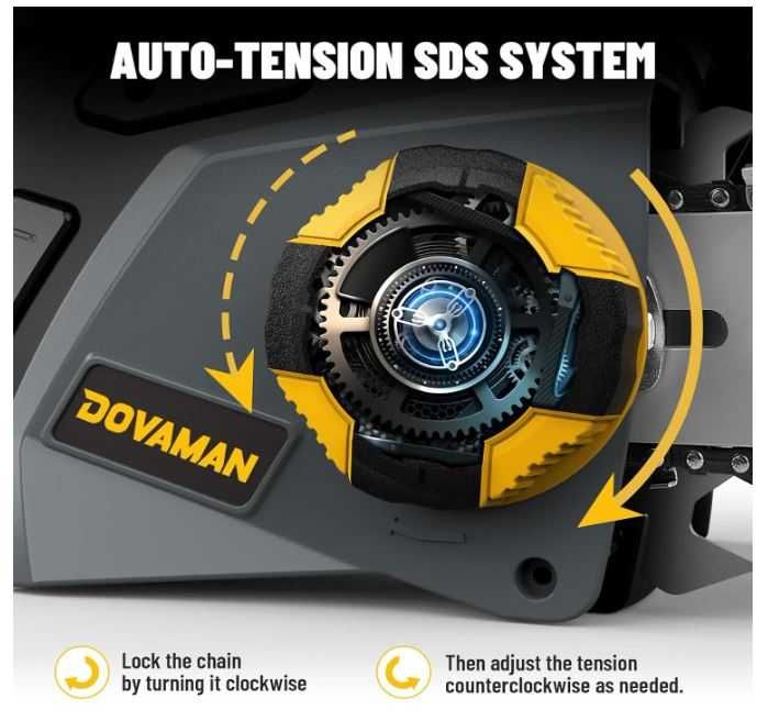 Elektryczna piła łańcuchowa DOVAMAN 2400W żółto-czarna
