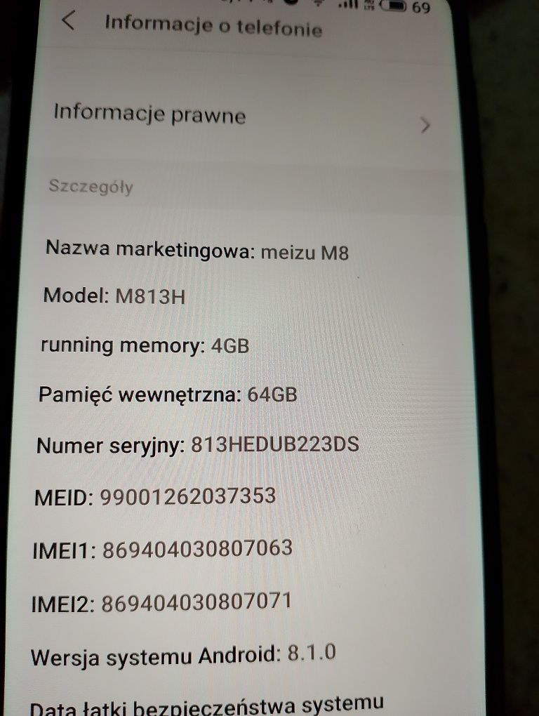 Telefon Meczu 8 używany