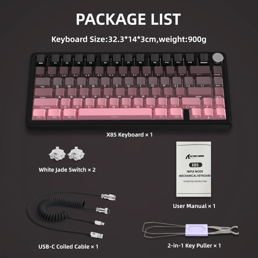 Attack Shark X85 | Pink | Нова, оригінал